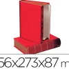 Boite de classement liderpapel design livre dos 80mm 355x80x255mm coloris rouge