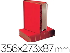 Boite de classement liderpapel design livre dos 80mm 355x80x255mm coloris rouge