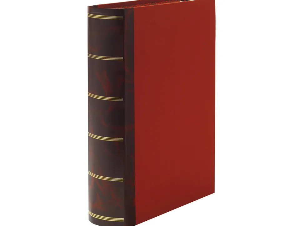 Boite de classement liderpapel design livre dos 80mm 355x80x255mm coloris rouge