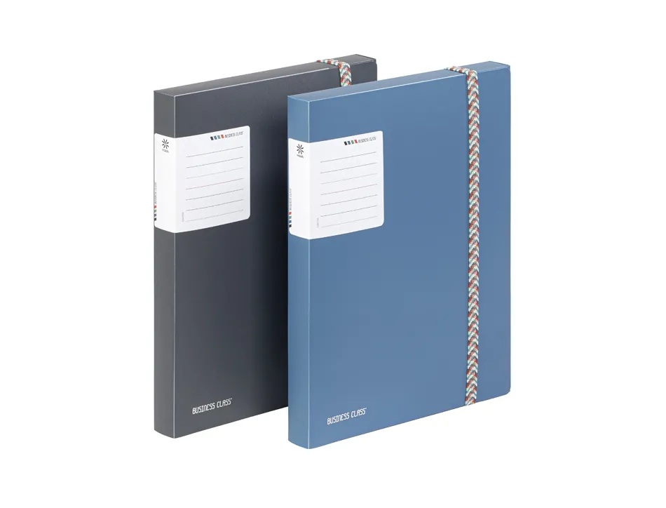 Boite de classement viquel coolbox business class polypropylene a4 dos 3cm avec etiquette coloris aleatoire