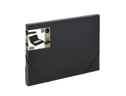 Boite de classement viquel art'box a3 pp creativ'gallery dos 3cm fermeture elastique coloris noir