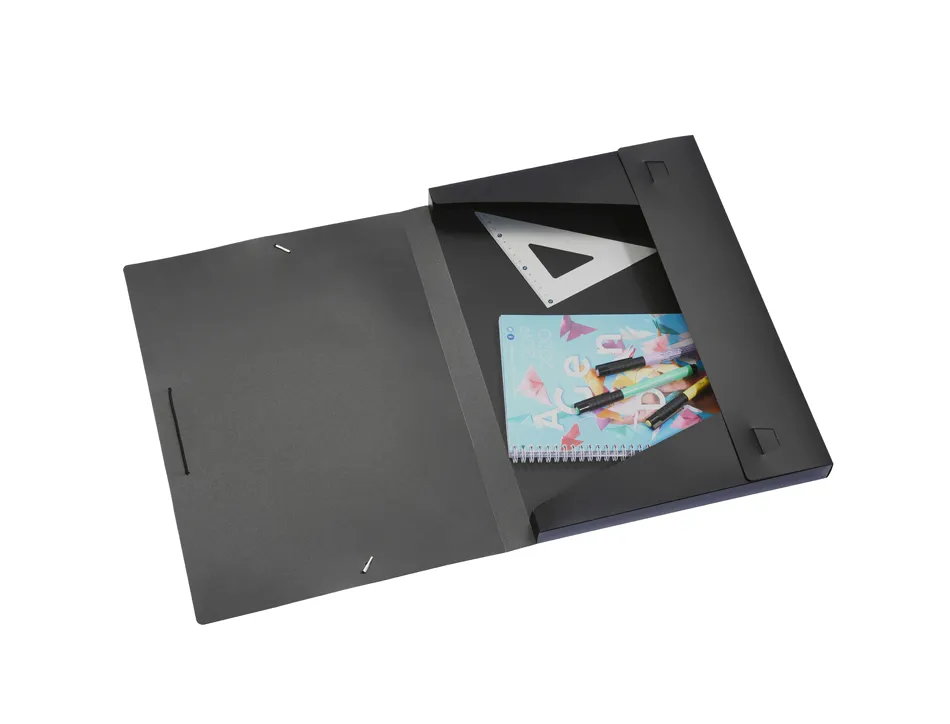 Boite de classement viquel art'box a3 pp creativ'gallery dos 3cm fermeture elastique coloris noir