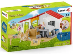 Boite de jeux schleich farm world clinique veterinaire avec animaux domestiques