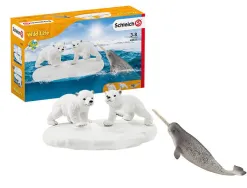 Boite de jeux schleich wilf life figurines animaux polaires