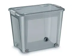 Boite de rangement cep polypropylene 4 roulettes pour deplacement 59,3x38x47cm contenance 67l