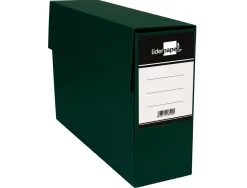 Boite de transfert liderpapel avec trieur sur l'ouverture laterale dos 110mm 380x110x260mm coloris vert