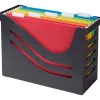 Boite dossiers suspendus tarifold re-solution a4 plastique avec 5 dossiers coloris noir