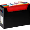 Boite easycase rainbow class 8 dossiers suspenduspolypropylene a4 32,8x24x12cm coloris noir