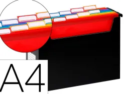 Boite easycase rainbow class 8 dossiers suspenduspolypropylene a4 32,8x24x12cm coloris noir