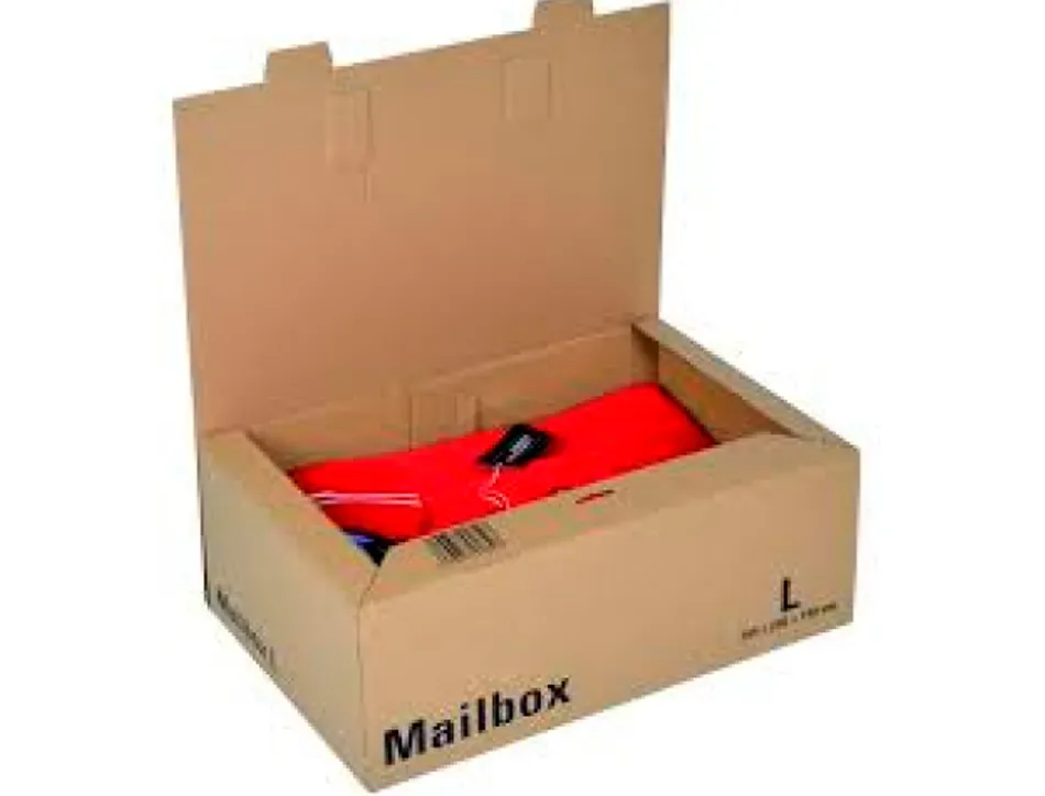 Boite expedition postale logistipack kraft format l coloris brun