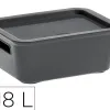 Boite multirangement cep bella pp couvercle et poignees contenance 1,18l coloris gris