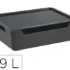 Boite multirangement cep bella pp couvercle et poignees contenance 1,9l coloris gris