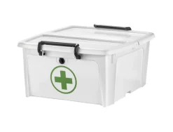 Boite pharmacie cep pp capicite 20l ouverture papillon coloris blanc