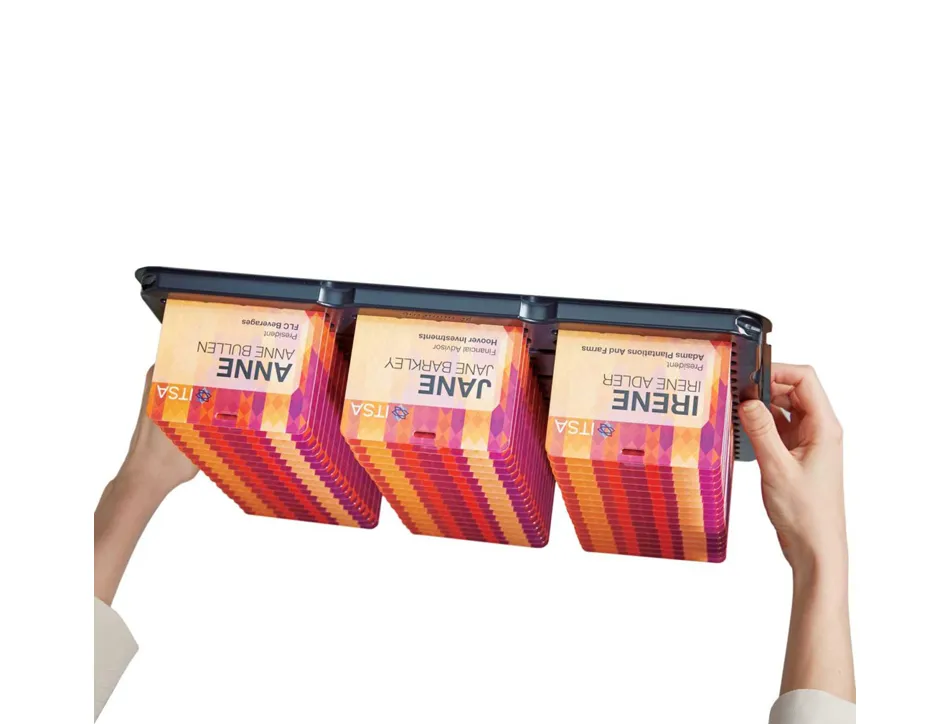 Boite rangement avery pour 100 badges standards lot 2 unites