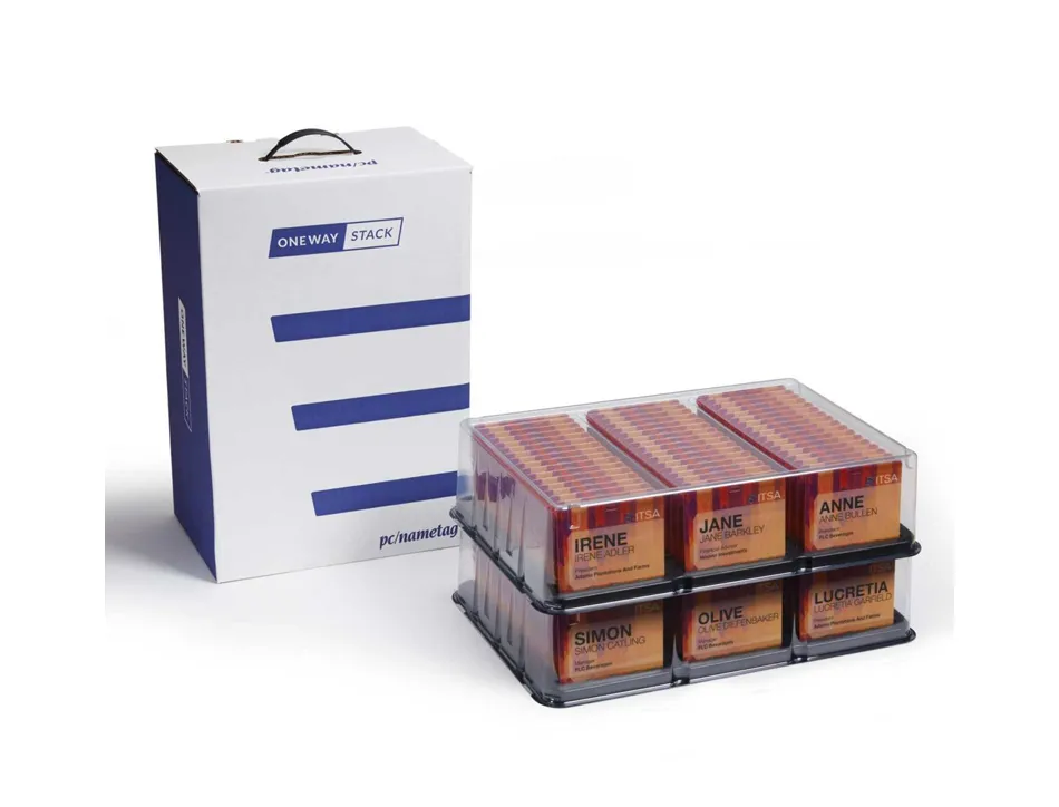 Boite rangement avery pour 100 badges standards lot 2 unites