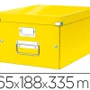 Boite rangement leitz clickandstore wow carton lamine brillant a4 265x188x335mm porte-etiquette coloris jaune
