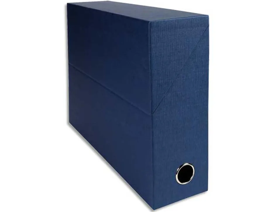 Boite transfert exacompta iderama carton recouvert papier toile 15/10e 25x33cm dos 90mm oeillet prehension