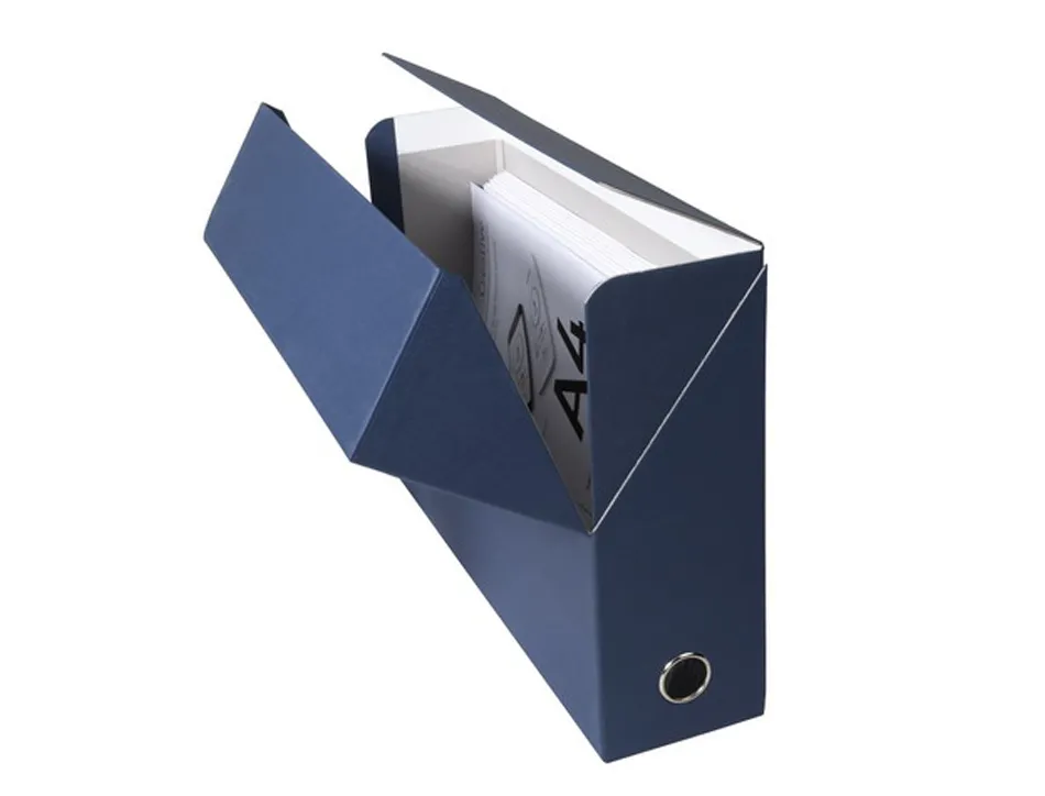Boite transfert exacompta iderama carton recouvert papier toile 15/10e 25x33cm dos 90mm oeillet prehension