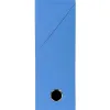 Boite transfert exacompta iderama carton recouvert papier toile 15/10e 25x33cm dos 90mm oeillet prehension bleu clair