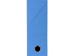 Boite transfert exacompta iderama carton recouvert papier toile 15/10e 25x33cm dos 90mm oeillet prehension bleu clair
