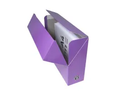 Boite transfert exacompta iderama carton recouvert 15/10e 25x33cm dos 90mm violet