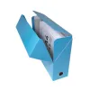 Boite transfert exacompta iderama carton pellicule 15/10e a4 25x33cm dos 90mm oeillet prehension turquoise