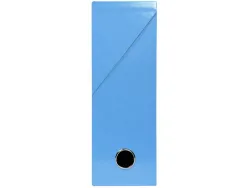 Boite transfert exacompta iderama carton pellicule 15/10e a4 25x33cm dos 90mm oeillet prehension turquoise