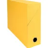 Boite transfert exacompta iderama carton recouvert papier toile 15/10e a4 25x33cm dos 90mm oeillet jaune