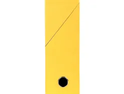 Boite transfert exacompta iderama carton recouvert papier toile 15/10e a4 25x33cm dos 90mm oeillet jaune