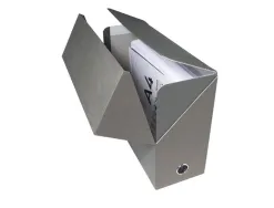 Boite transfert exacompta natural carton toile 14/10e 25x33cm dos 120mm oeillet prehension vert