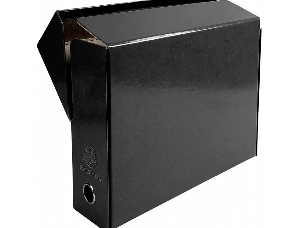 Boite transfert exacompta iderama carton recouvert papier toile 15/10e 25x33cm dos 90mm oeillet prehension