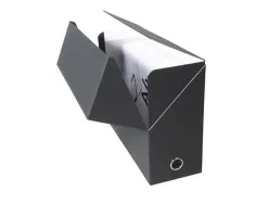 Boite transfert exacompta iderama carton recouvert papier toile 16/10e a4 25x33cm dos 120mm oeillet
