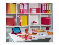 Boite transfert exacompta iderama carton recouvert 15/10e 25x33cm dos 90mm jaune