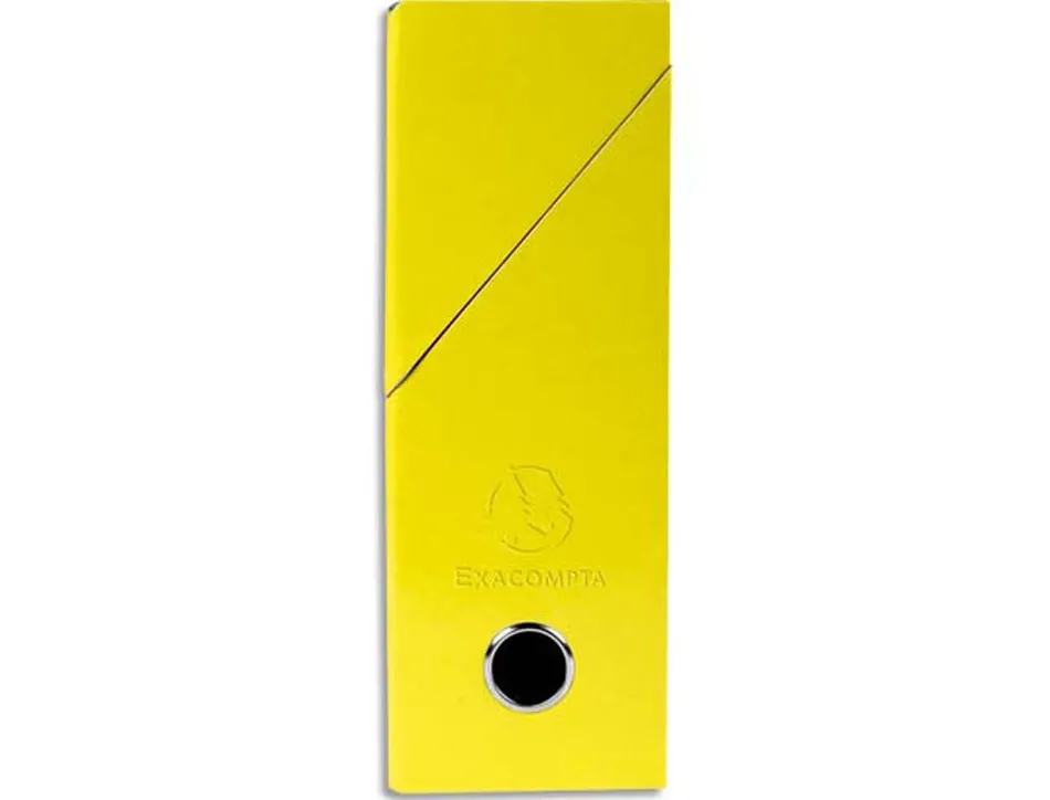 Boite transfert exacompta iderama carton recouvert 15/10e 25x33cm dos 90mm jaune