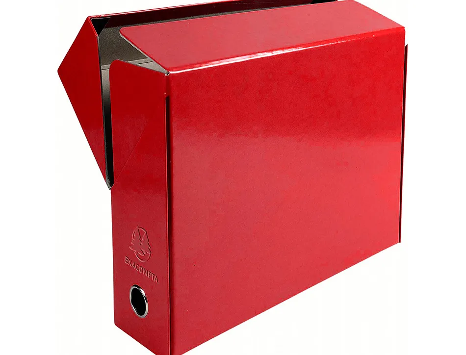 Boite transfert exacompta iderama carton recouvert papier toile 15/10e 25x33cm dos 90mm oeillet prehension
