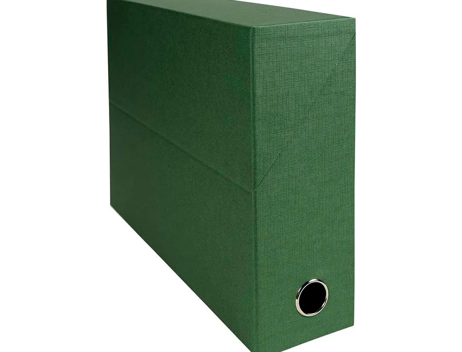 Boite transfert exacompta iderama carton recouvert papier toile 15/10e 25x33cm dos 90mm oeillet prehension