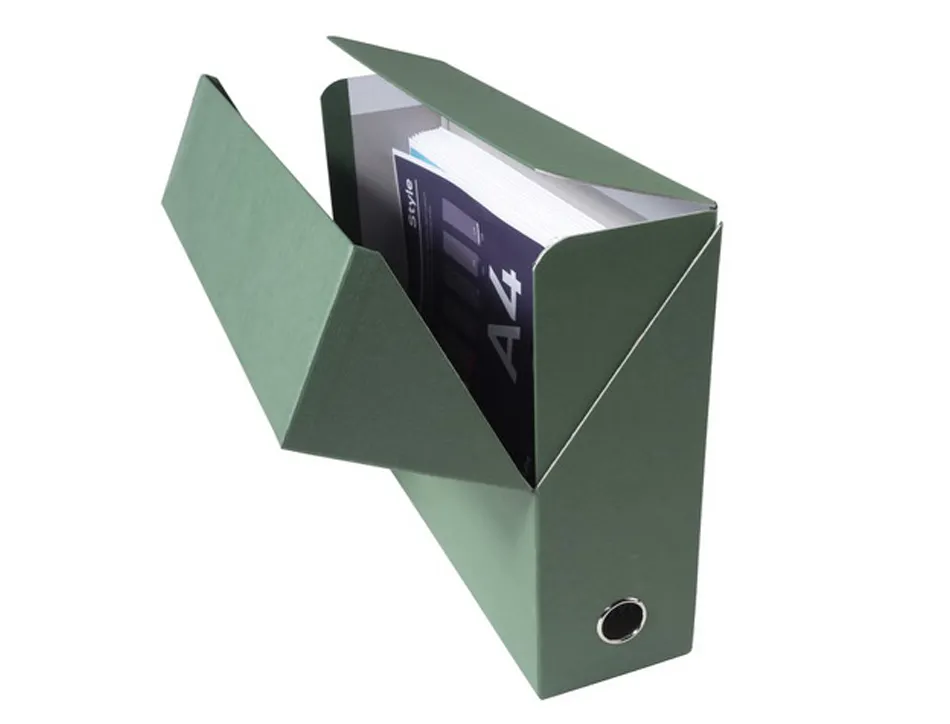 Boite transfert exacompta iderama carton recouvert papier toile 15/10e 25x33cm dos 90mm oeillet prehension