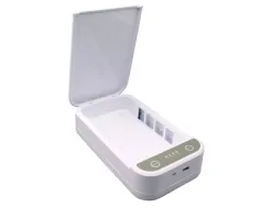 Boitier de sterilisation uvc innova detruit micro-organismes et bacteries pour portables cles lunettes