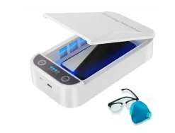 Boitier de sterilisation uvc innova detruit micro-organismes et bacteries pour portables cles lunettes