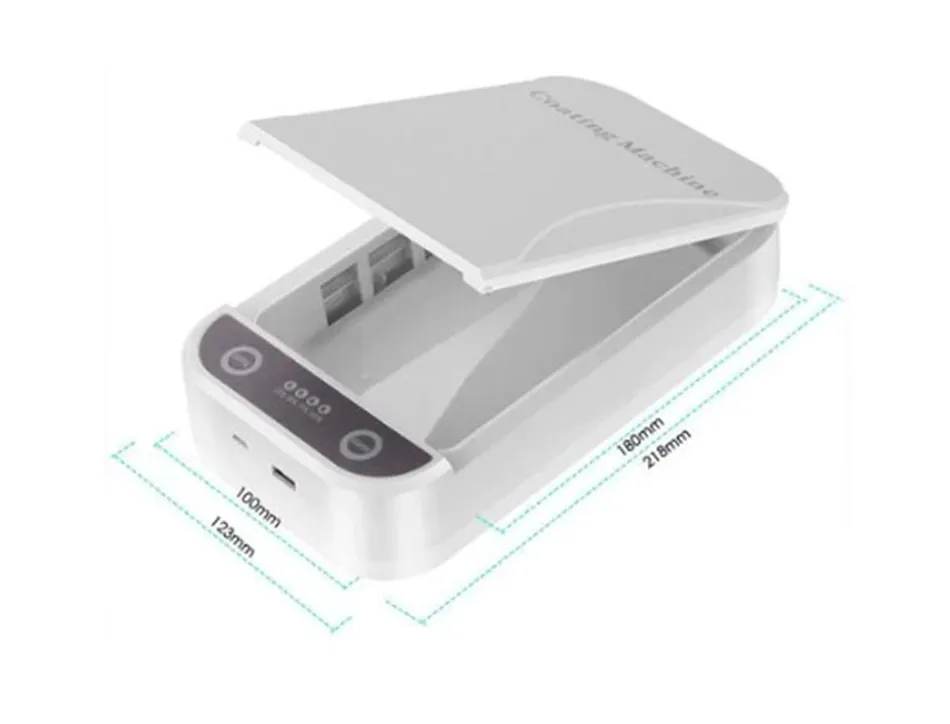 Boitier de sterilisation uvc innova detruit micro-organismes et bacteries pour portables cles lunettes