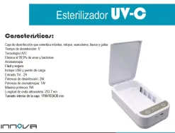 Boitier de sterilisation uvc innova detruit micro-organismes et bacteries pour portables cles lunettes