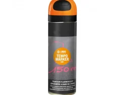 Bombe peinture first loisirs delimitation ephemere base craie coloris orange aerosol 500ml