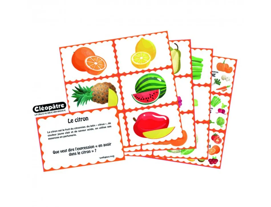 Bon point cleopatre images aliiments fruits legumes 9x6cm lot de 120 unites