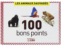 Bon point éditions lito animaux sauvages texte pédagogique au verso 61x82mm boîte 100 unités