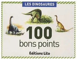 Bon point éditions lito dinosaures texte pédagogique au verso 61x82mm boîte 100 unités