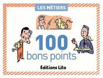 Bon point éditions lito les métiers texte pédagogique au verso 61x82mm boîte 100 unités