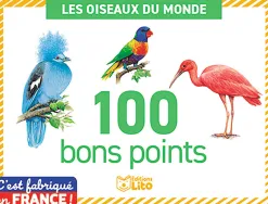 Bon point editions lito les oiseaux du monde 61x82mm boite 100 unites
