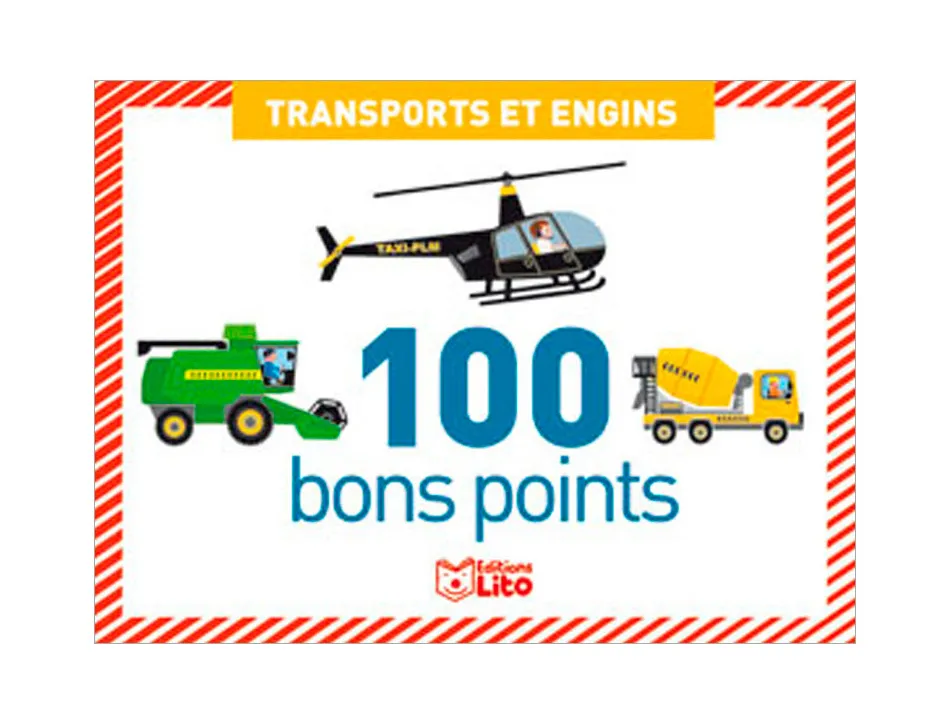 Bon point editions lito transports et engins 61x82mm boite 100 unites