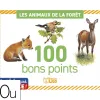 Bon points editions lito les animaux de la foret texte pedagogique verso 61x82mm boite 100 unites