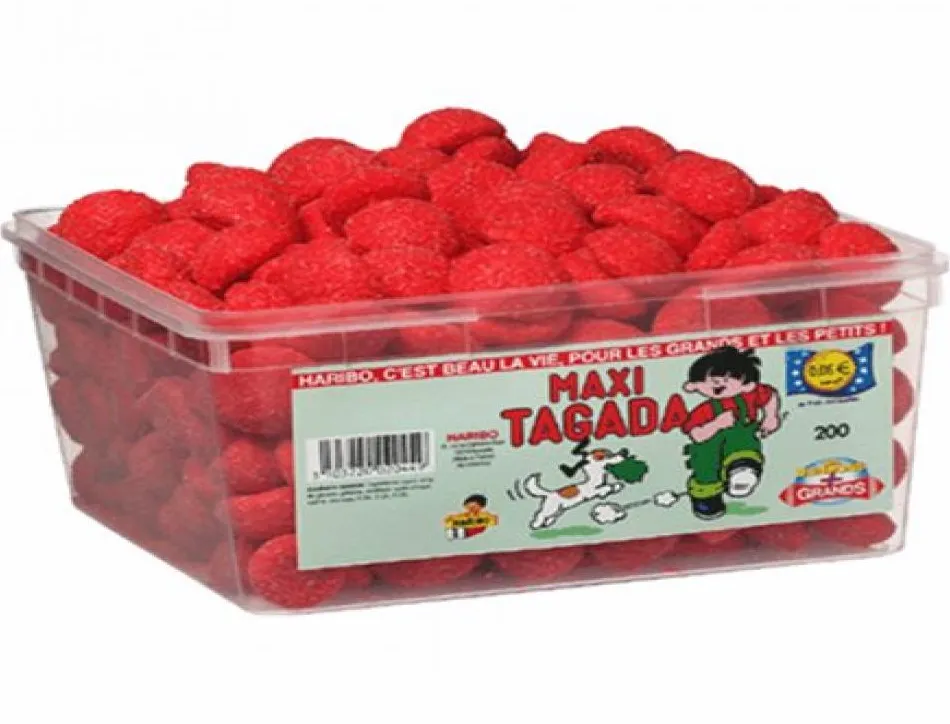 Bonbon haribo fraise maxi tagada boite de 210 pieces
